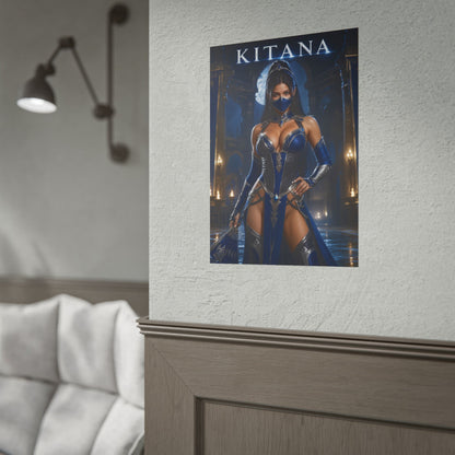 Kitana MK Poster Mortal Kombat Gaming Wall Art Print
