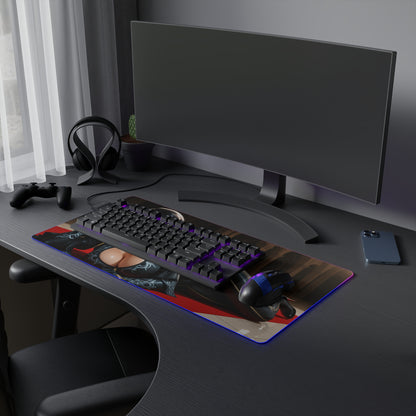 Килимок для столу Bayonetta – світлодіодний RGB-підкладка, ігровий комплект із зображенням дівчини з аніме Witch Waifu