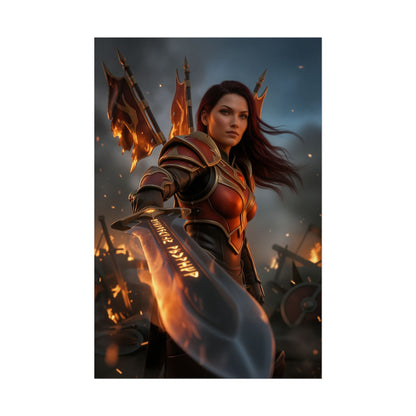 Legion Commander Dota 2 Poster, Dota 2 Wall Art Print, Warrior Knight Girl Decor, MOBA Game Wall Art, Gamer Gift