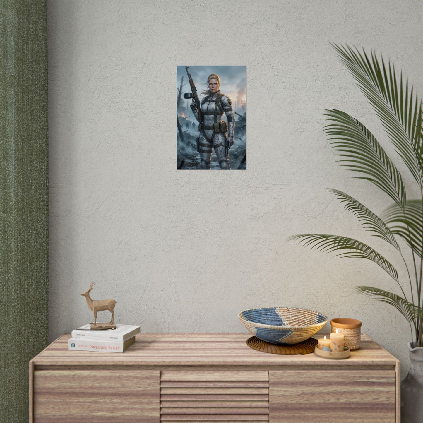 The Boss Metal Gear Solid Poster Military Woman Wall Art Tactical Soldier Print Game Character Decor Gamer Room Gift