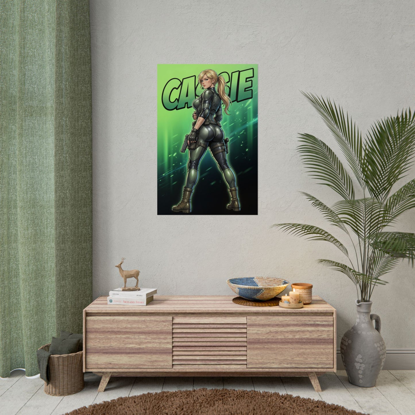 Cassie Cage Mortal Kombat Poster, Mortal Kombat Wall Art Print, Fighter Girl Decor, Gaming Room Wall Art, Gamer Gift