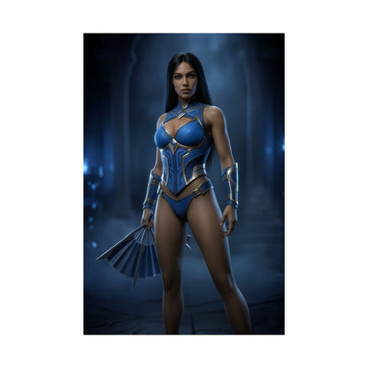 Kitana Poster Mortal Kombat Wall Art Print Gaming Room Decor
