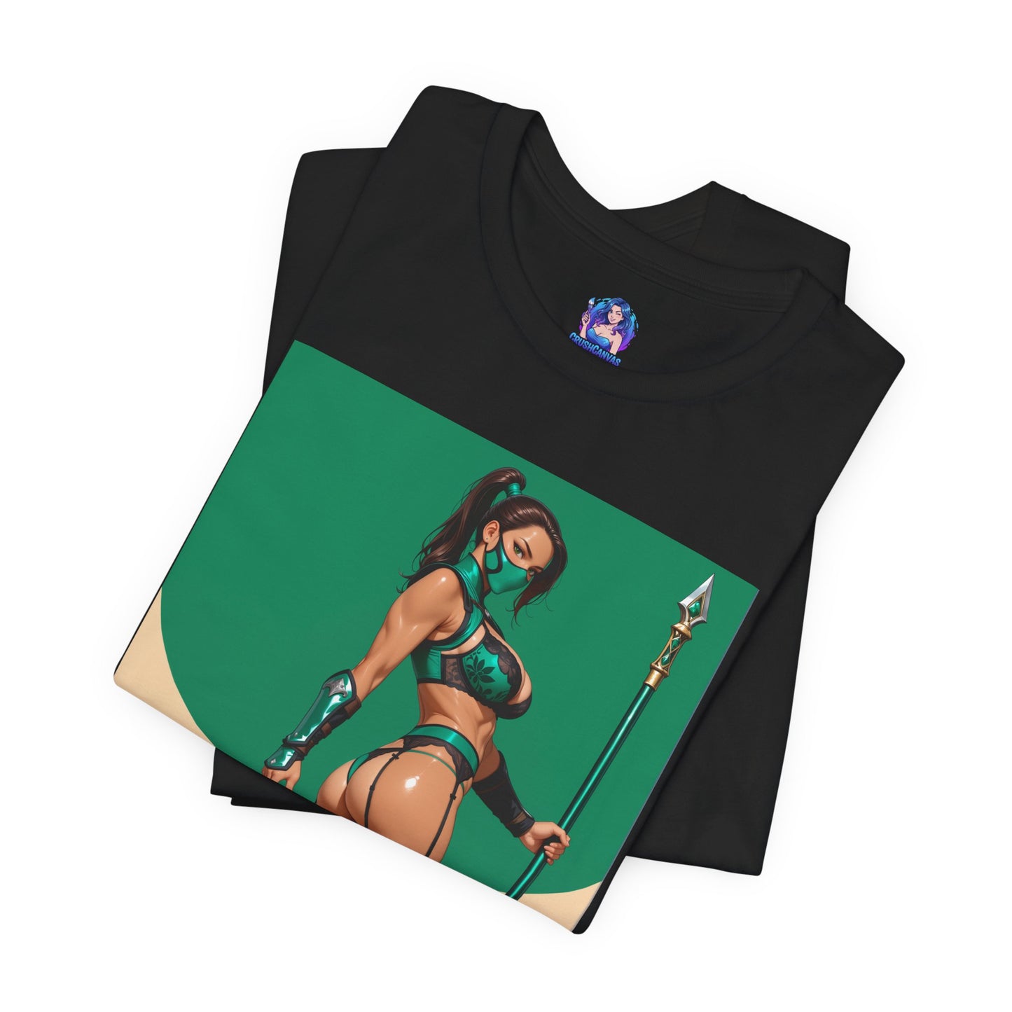 Jade Grafik-T-Shirt | Mortal Kombat T-Shirt für Otakus und Kampfspielfans | Sexy Ninja-Shirt
