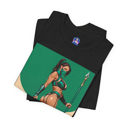 Jade Grafik-T-Shirt | Mortal Kombat T-Shirt für Otakus und Kampfspielfans | Sexy Ninja-Shirt