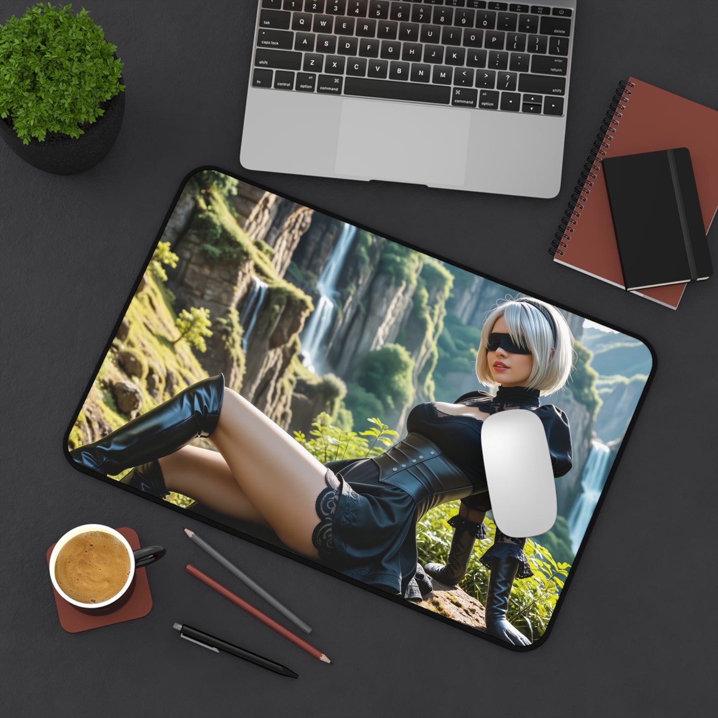 Килимок для столу 2B, ігровий килимок для миші Nier Automata, налаштування столу для дівчини з науково-фантастичним дизайном на Android