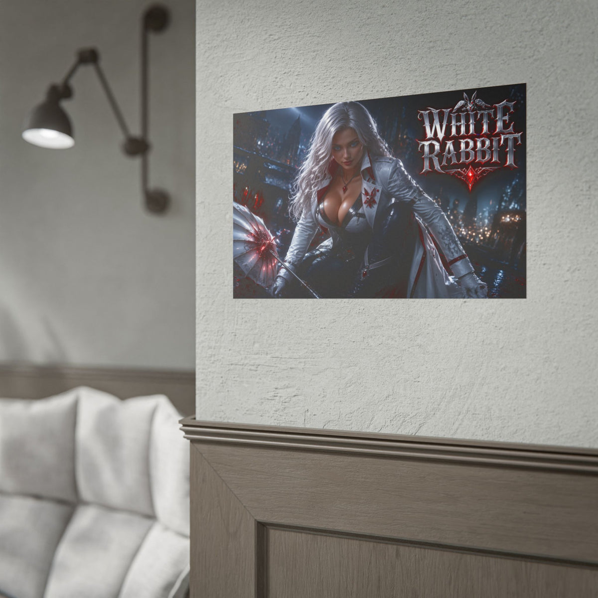White Rabbit Comic Poster Character Wall Art Collector Room Decor Art Print