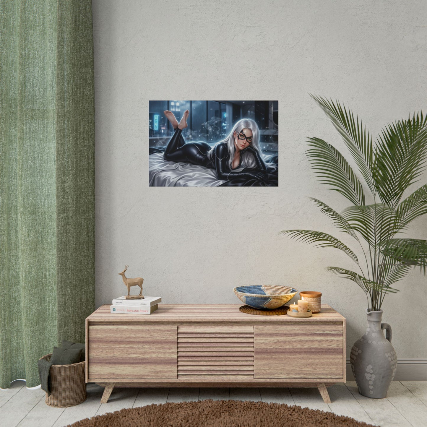 Black Cat Poster, Marvel Wandkunst, Comic-Kunstdruck, Gamer Deko