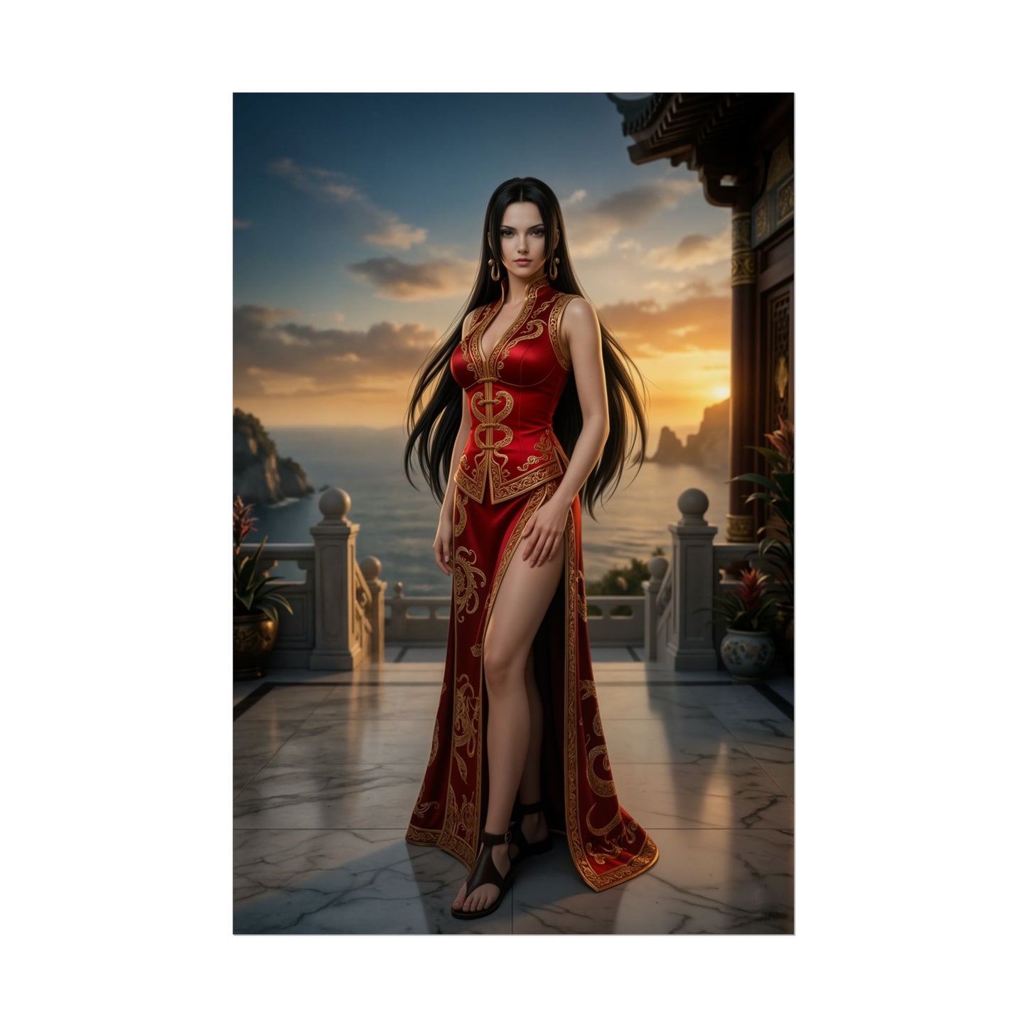 Boa Hancock Poster One Piece Wall Art Print Anime Room Decor