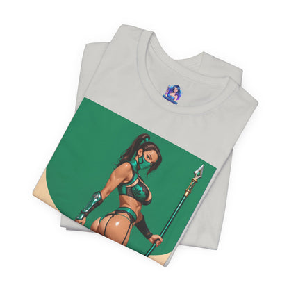 Jade Grafik-T-Shirt | Mortal Kombat T-Shirt für Otakus und Kampfspielfans | Sexy Ninja-Shirt