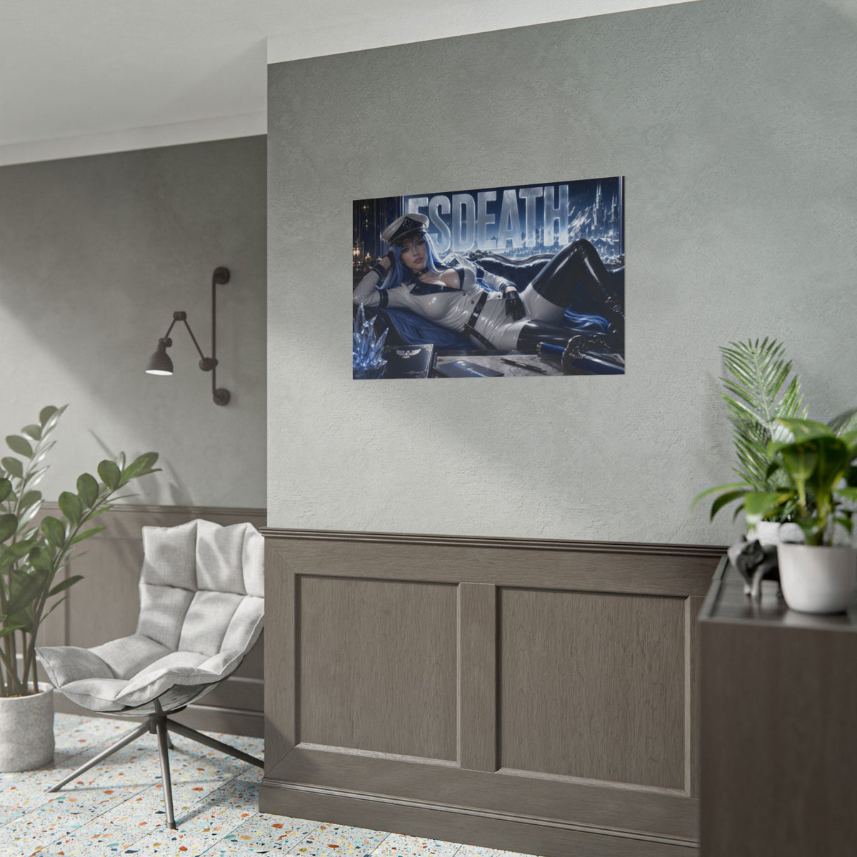 Anime Wall Art Esdeath Akame ga Kill Poster Character Room Decor Collector Gift