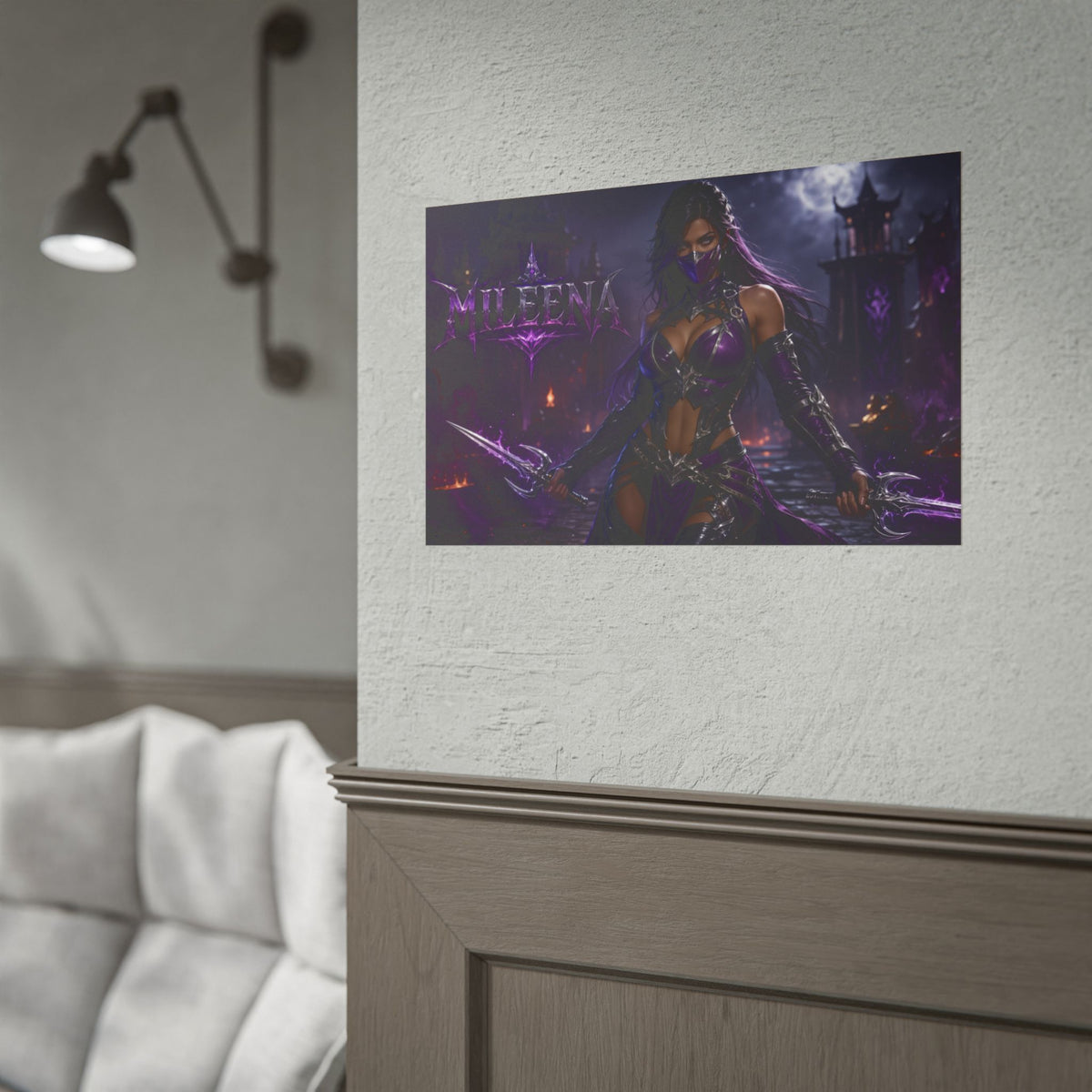 Mileena Character Poster Mortal Kombat Gaming Setup Wall Decor Collector Print
