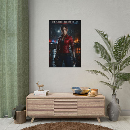 Claire Redfield Resident Evil Collectible Poster Gaming Wall Art