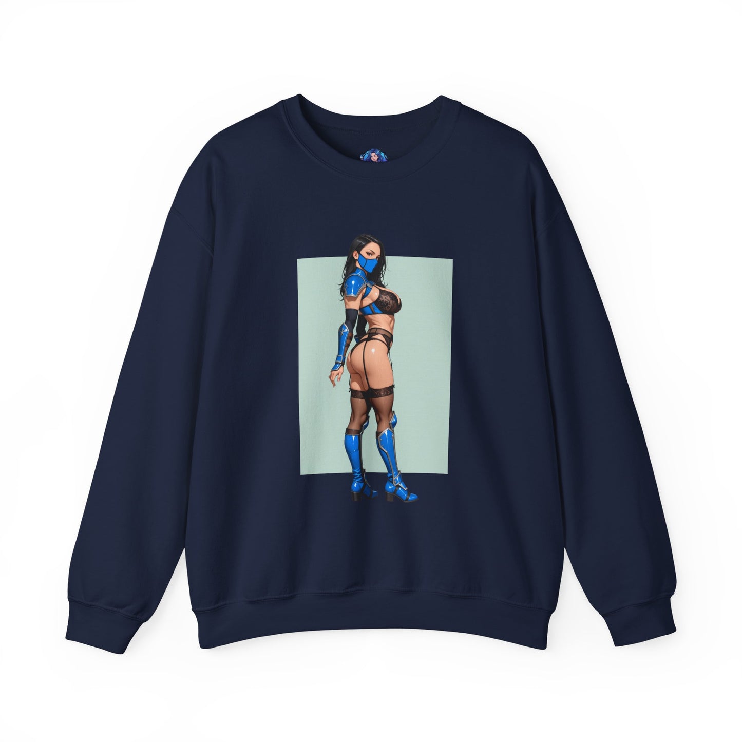 Kitana Mortal Kombat Sweatshirt, Rundhalsausschnitt für Kampfspiele, Gaming-Bekleidung für Fans