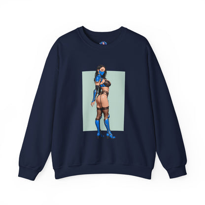 Kitana Mortal Kombat Sweatshirt, Rundhalsausschnitt für Kampfspiele, Gaming-Bekleidung für Fans