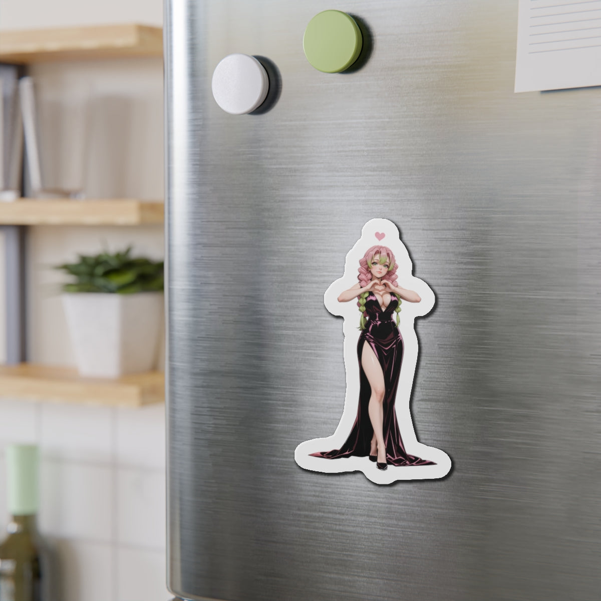 Mitsuri Kanroji Magnet – Demon Slayer Anime Girl Fridge Magnet, Cute Decor