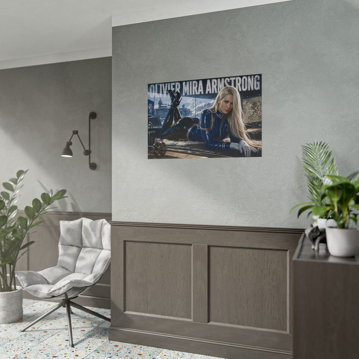 Olivier Mira Armstrong Fullmetal Alchemist Poster Wall Art Character Room Decor