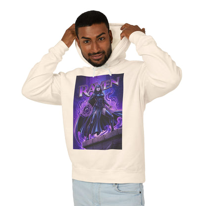 Raven Hoodie | DC Superhero Hoodie | Dark Magic Empress Pullover - cream pullover with Raven graphic, lightweight 100% ring-spun cotton
