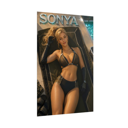 Sonya Blade Mortal Kombat Poster PC Gaming Wall Decor Bedroom Art Collector Gift