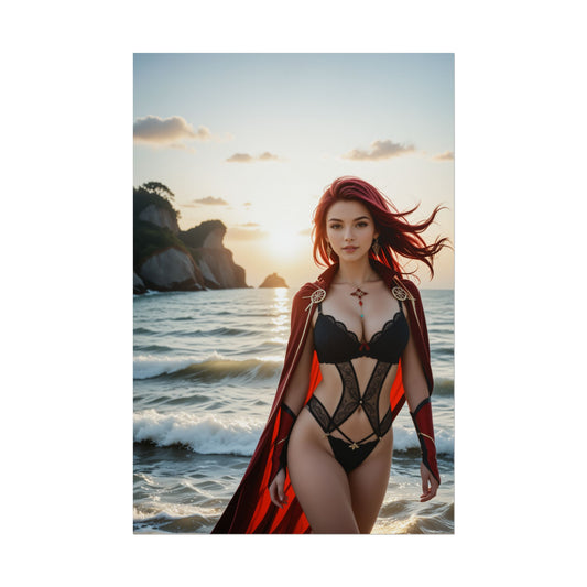 Постер аніме «Бейдоу» | Настінне мистецтво фентезійного Вайфу для декору в стилі Геншіна