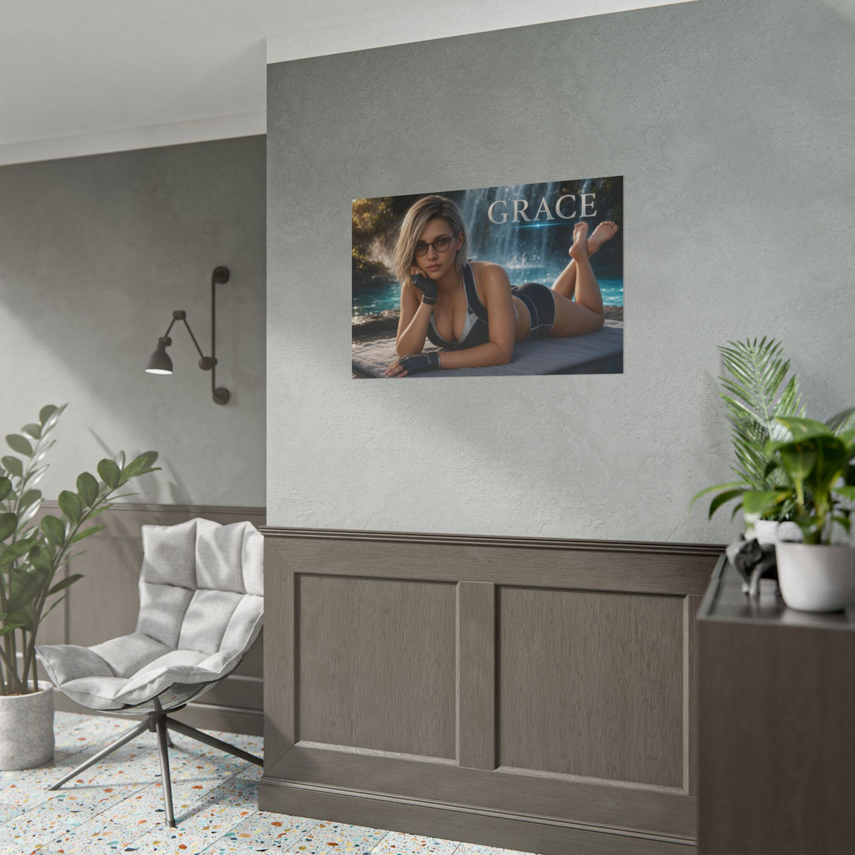 Game Room Decor Grace Ashcroft Poster Character Wall Art Gamer Gift