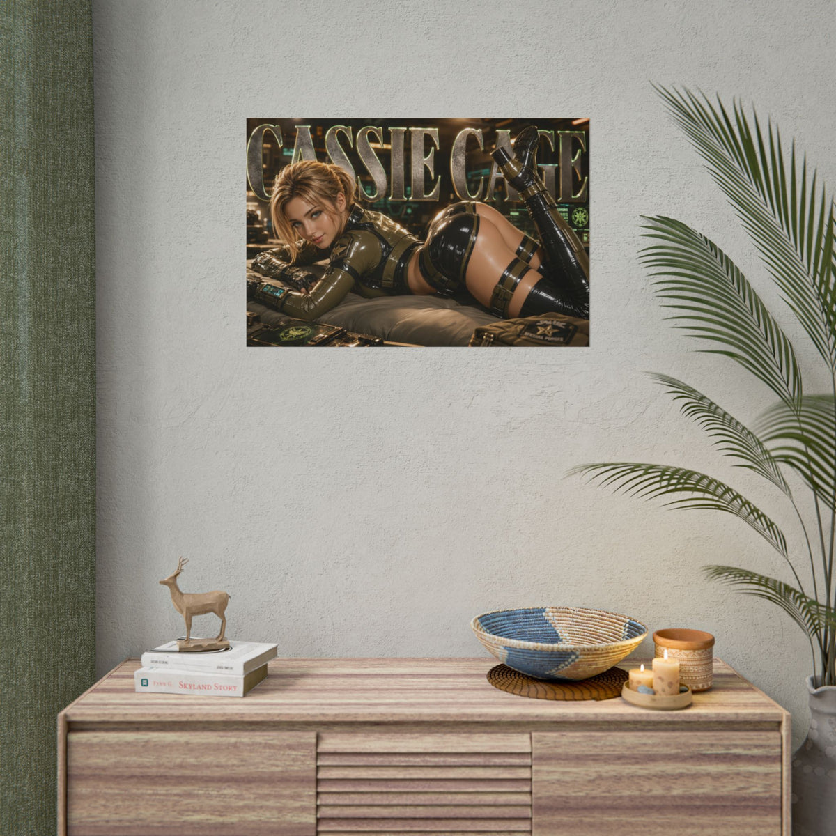 Cassie Cage Character Poster Mortal Kombat Gamer Room Wall Art Collectible Decor