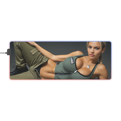 Килимок для столу Sonya Blade – світлодіодний RGB-підсвітлювальний килимок, ігровий комплект із зображенням дівчини з аніме Waifu