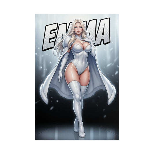 Emma Frost Poster, X Men Wall Art Print, White Queen Decor, Comic Character Wall Art, Gift for Fan