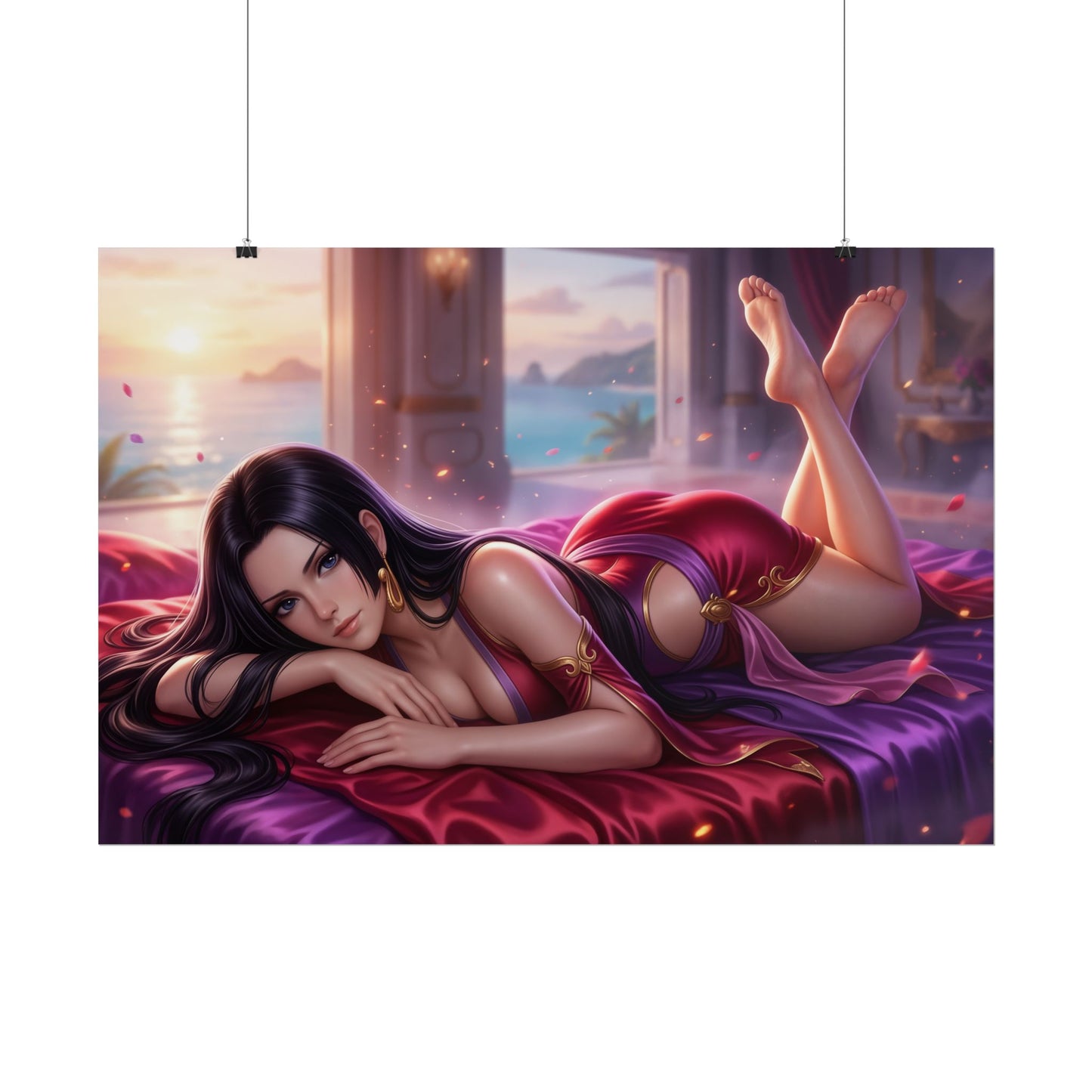 Boa Hancock Poster, Anime Wall Art, Fantasy Anime Print Decor