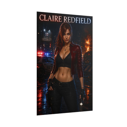 Resident Evil Claire Redfield Video Game Poster Wall Art Print