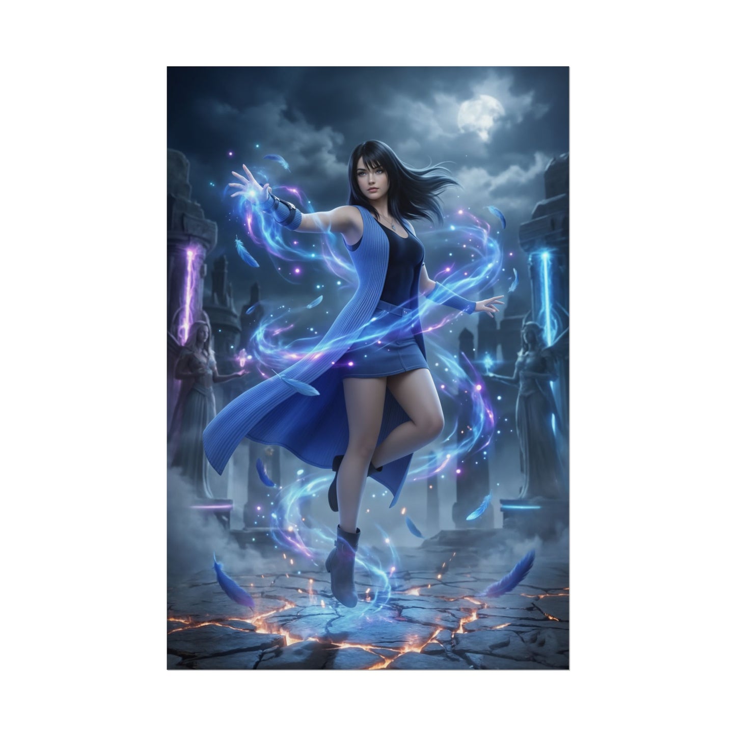 Rinoa Heartilly Poster – Final Fantasy Wall Art Print, RPG Heroine Gift Decor