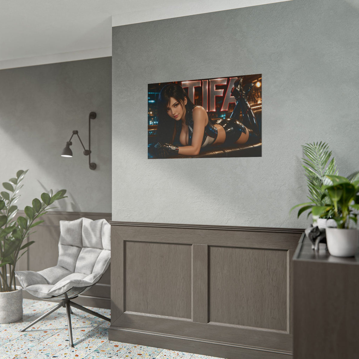 Gaming Wall Art Tifa Lockhart Poster Game Room Decor Gamer Gift Print