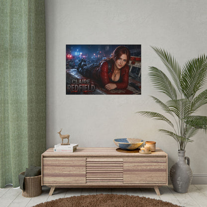 Gamer Room Poster Claire Redfield Wall Art Character Collectible Print