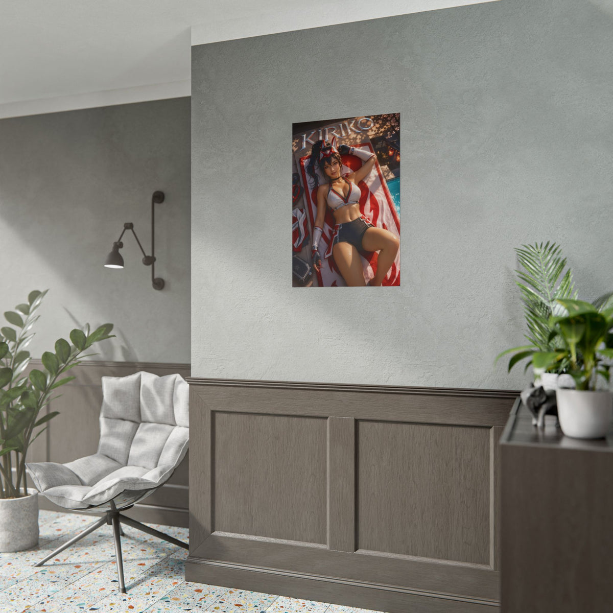 Gaming Wall Art Kiriko Overwatch Poster Bedroom Game Room Decor Art Print