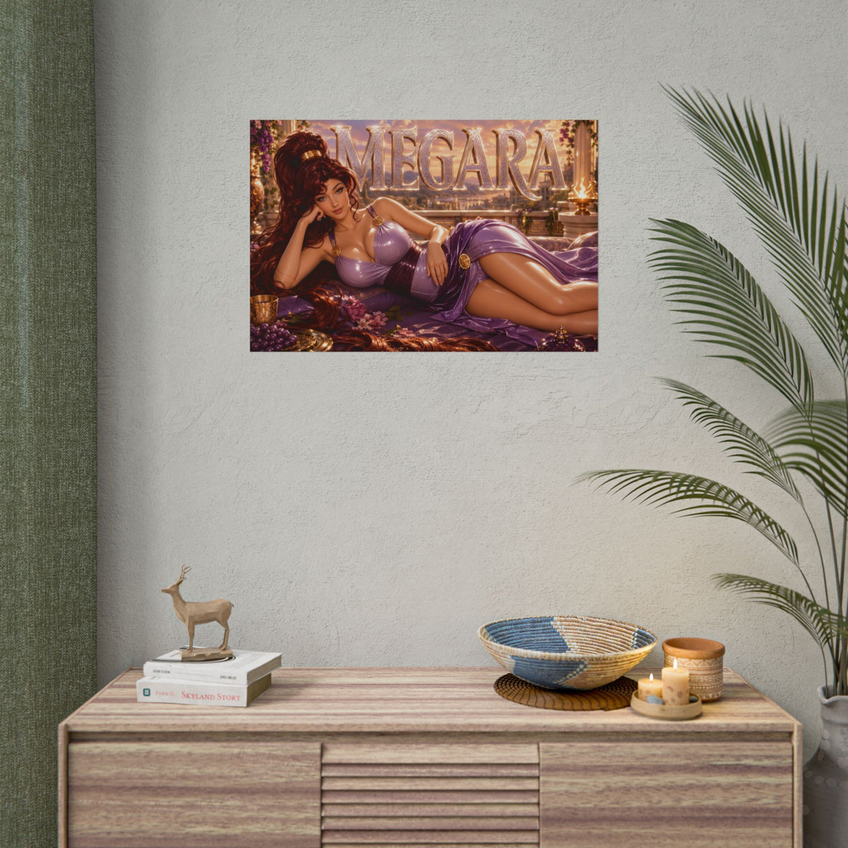 Fantasy Wall Art Megara Hercules Poster Character Room Decor Gift Print