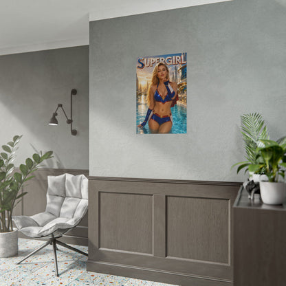 Supergirl Comic Poster Character Wall Art Collector Room Decor Art Print
