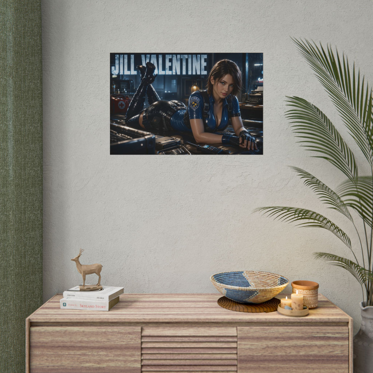Jill Valentine Character Poster Gamer Room Wall Art Collectible Decor