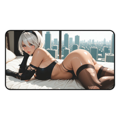 2B Gaming Mouse Pad, Nier Automata Desk Mat, Android Warrior Girl Setup