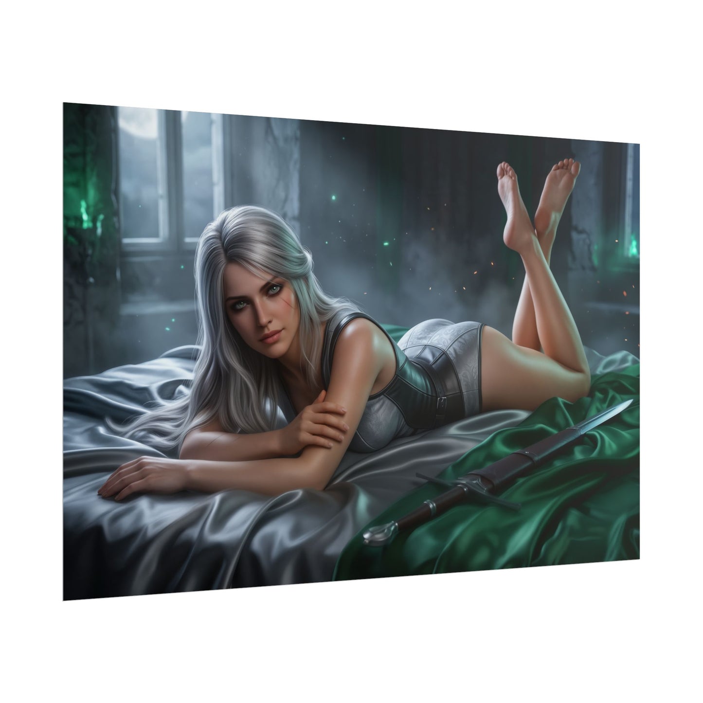 Ciri Poster, The Witcher Wall Art, Fantasy Game Print, Gamer Decor