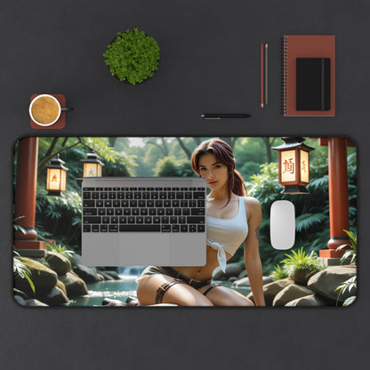 Килимок для столу Revy, килимок для миші «Чорна лагуна», декор для ігрового столу з аніме-героїнею