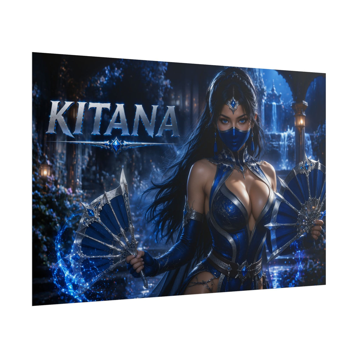 Gaming Wall Art Kitana Mortal Kombat Poster Game Room Decor Gamer Gift Art Print