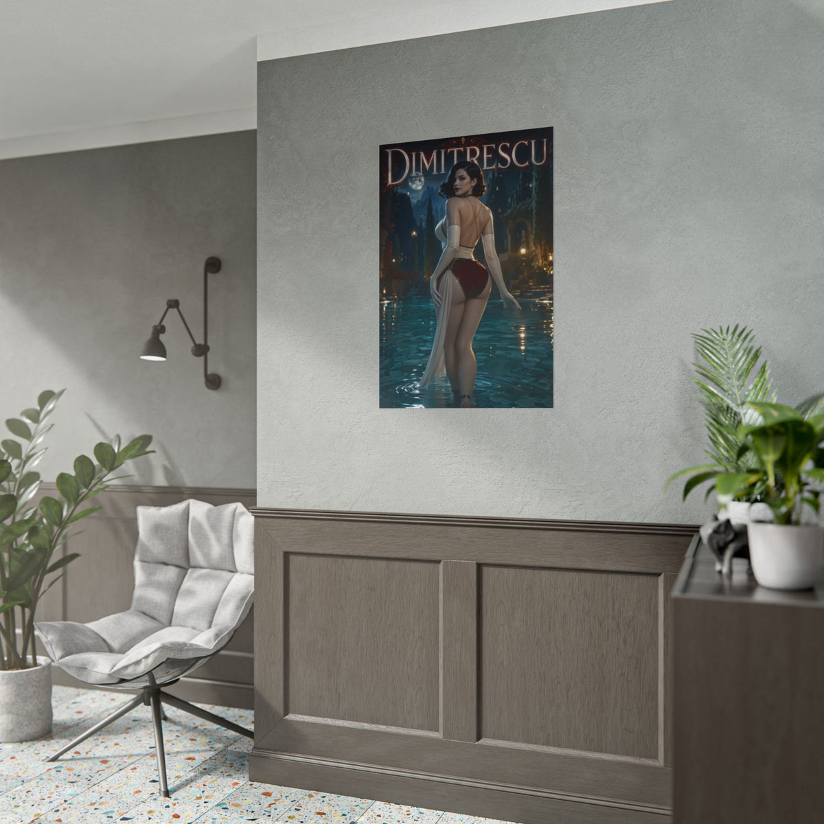 Lady Dimitrescu Resident Evil Poster Wall Art Character Room Decor Collectible P