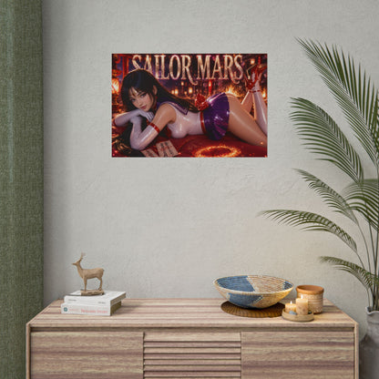 Sailor Mars Character Poster Sailor Moon Anime Wall Decor Collectible Art Print