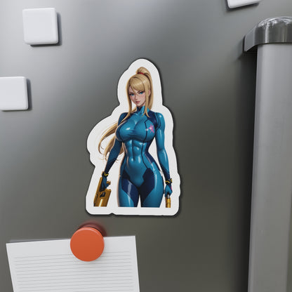 Samus Aran Magnet – Anime-Weltraumjäger-Kühlschrankmagnet, Dekoration fürs Gaming-Zimmer
