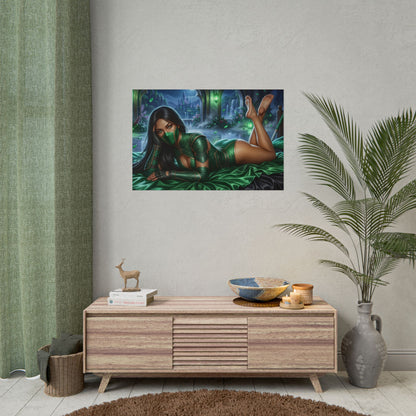 Jade Mortal Kombat Poster, Gaming Wall Art, Fantasy Print Decor