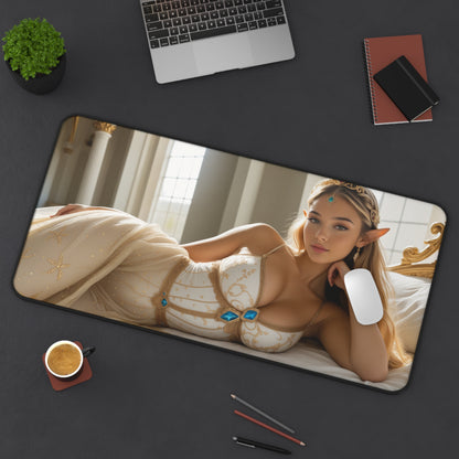 Килимок для столу принцеси, килимок для миші з фентезійною дівчиною, елегантний ігровий стіл