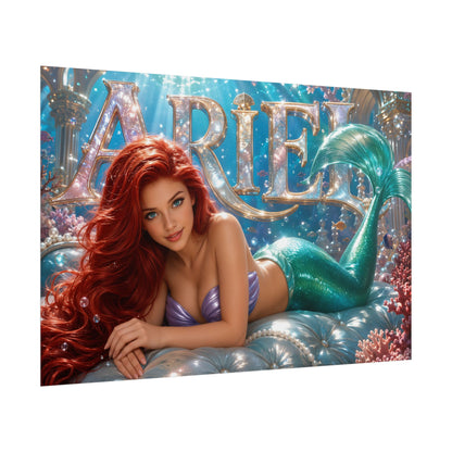 Ariel The Little Mermaid Poster Fantasy Wall Art Room Decor Collectible Print