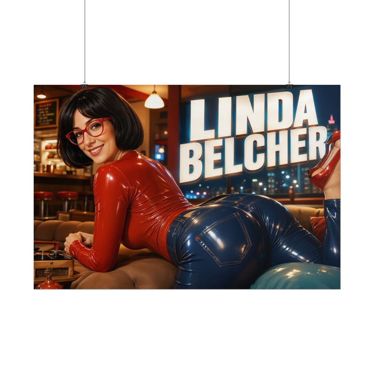 Cartoon Wall Art Linda Belcher Bobs Burgers Poster Room Decor Character Print