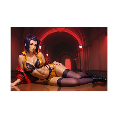 Ретро-настінне мистецтво Вайфу | Аніме-постер Фей Валентайн для декору кімнати або обстановки