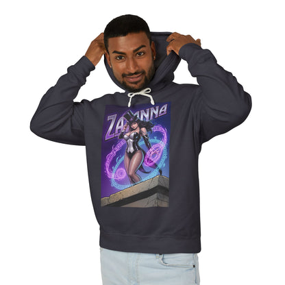 Zatanna Hoodie | DC Magic Hero Hoodie | Master Illusionist Pullover - charcoal hoodie with Zatanna graphic, men’s streetwear magical pullover