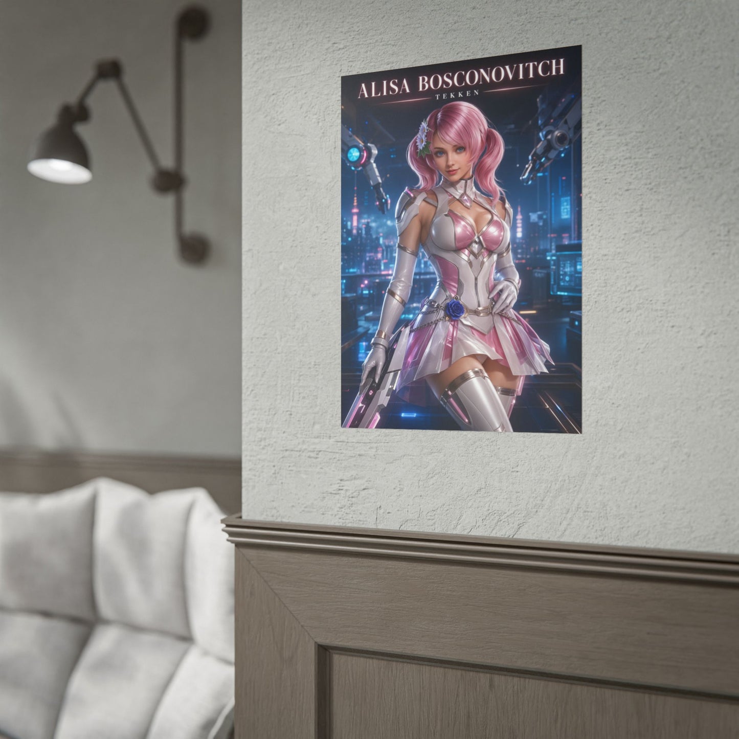 Alisa Bosconovitch Poster, Tekken Wall Art, Gaming Print, Sci Fi Decor